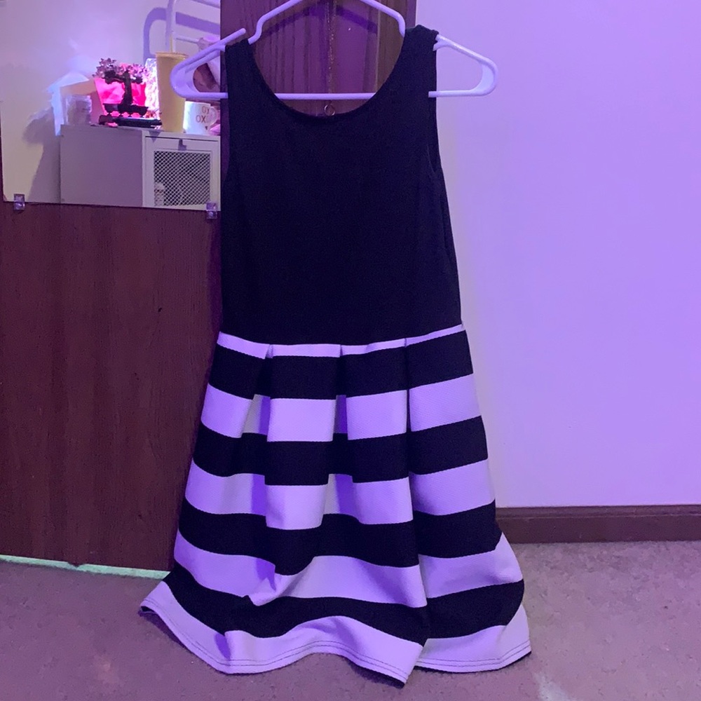 Black and White Tank Top Dress